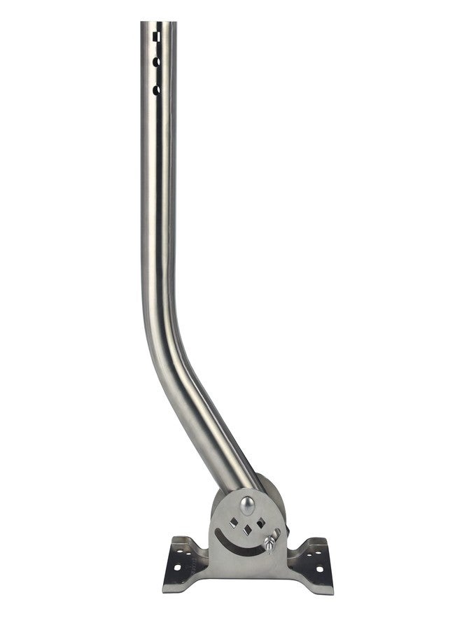 Proxicast Pro-Grade J-Max 100% Solid Stainless Steel Antenna Mount - Universal Outdoor Adjustable Pivot/Lock Bracket & J-Pipe Mast (1.5" x 18" Pole) for Wall, Eave or Roof Mounting (ANT-800-JP3) - Image 1